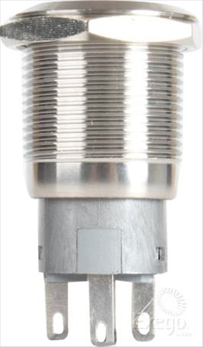 OEX LED Pre Wired Push Button On/Off SPST Green Illuminated 5A at 12V