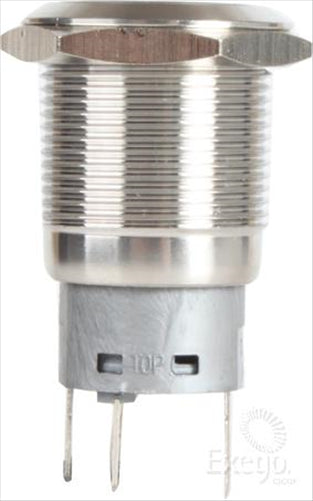 OEX LED Pre Wired Push Button On/Off SPST Green Illuminated 5A at 12V