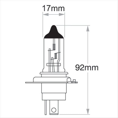 Narva H4 P43t - 38 Blue Plus 110 Globe 12V 60/55W - 2 Pce