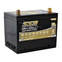 SSB 12V 60Ah AGM Deep Cycle Dual-Purpose Battery – 600CCA, Ultra High Performance