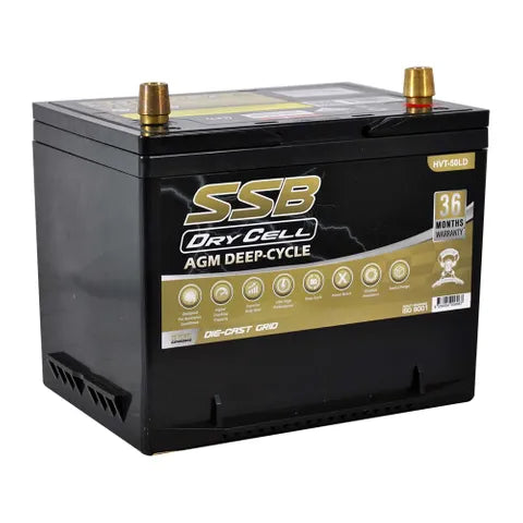 SSB 12V 60Ah AGM Deep Cycle Dual-Purpose Battery – 600CCA, Ultra High Performance