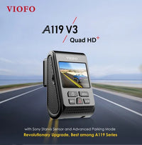 Viofo A119 V3 2K Front Dashcam with GPS – 1440p HD Car DVR