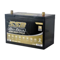 SSB 12V 105Ah AGM Deep Cycle Dual-Purpose Battery – 780CCA, Ultra High Performance (27LX MF)