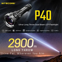 NITECORE P40 2000 Lumen Long Throw Tactical Flashlight