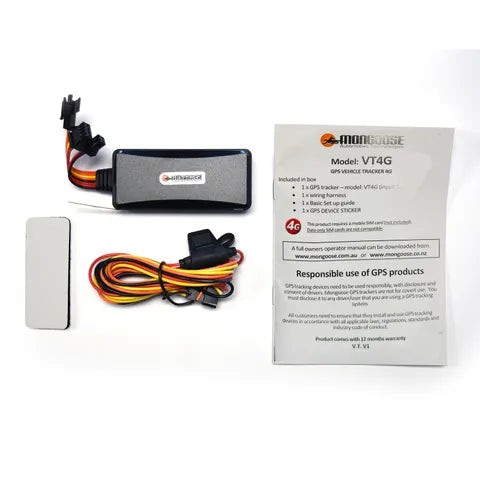 Mongoose VT-4G GPS Vehicle Tracker | Real-Time Location & Security Monitoring