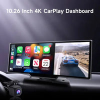 Ottocast Wireless CarPlay & Android Auto 10” Touchscreen with 2K Front & Rear Camera System | All-in-One In-Car Display