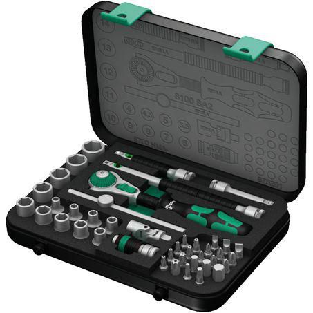 Wera 8100 SA 2 Zyklop Speed Ratchet Set 1/4 Drive Metric 42 pieces 05003533001