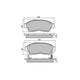 RDA PHANTOM CERAMIC BRAKE PAD SET DAIHATSU HONDA TOYOTA RDC1267