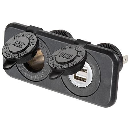 Narva Heavy Duty Twin Accessory/Dual Usb Sockets