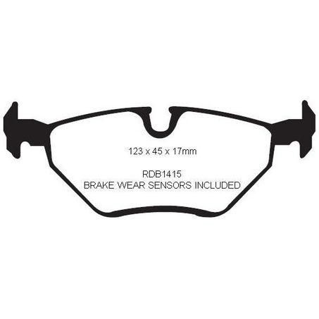 RDA PHANTOM CERAMIC BRAKE PAD SET BMW MG ROVER SAAB SSANGYONG RDC1415