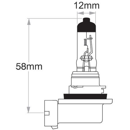 OEX H11 Globe 12V 55W Long Life - 1 Pce GLX10115