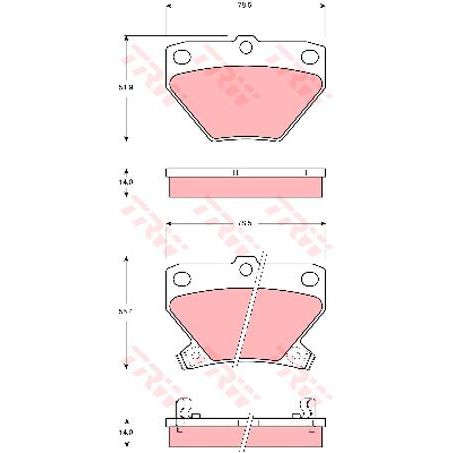 TRW DTEC Brake Pad Set (DB1429)