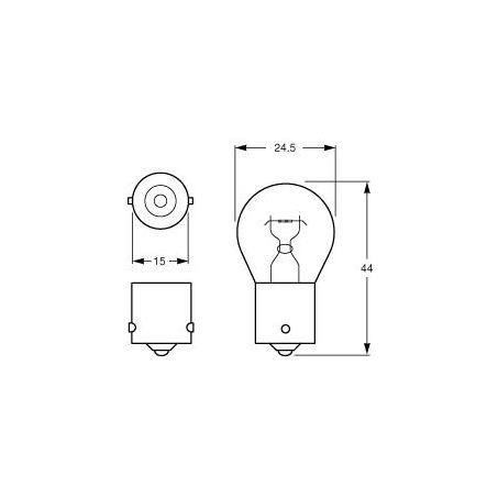 HELLA BAYONET BA15S GLOBE 24V 18W