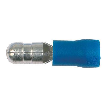 Narva Crimp Terminal Male Bullet Blue Terminal Entry 4mm Vinyl 100 Pce