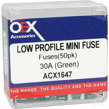 OEX Micro Blade Fuse 30A Green 50 Pce
