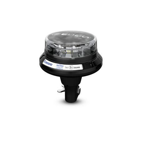 ECCO 12/24V Amber Beacon Clear Lens, Low Profile , Din Flexi Mount EB5103CA