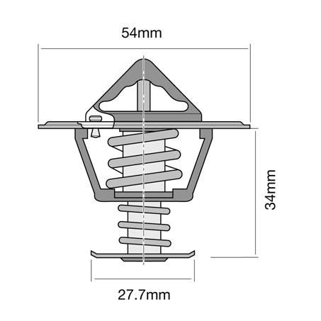 Tridon High Flow Thermostat 54mm - 77 Degrees C TT370-170