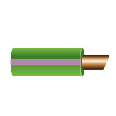 OEX 4mm Single Core Automotive Cable Green With Violet Trace 30M (NZ Ref.1