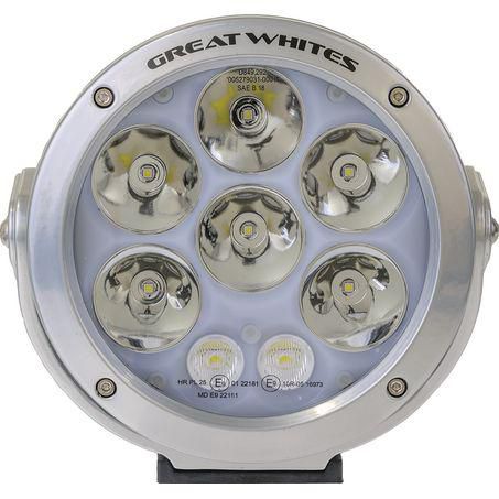 Great Whites Attack 170mm LED Backlit Round Alloy Driving Light GWR10084A
