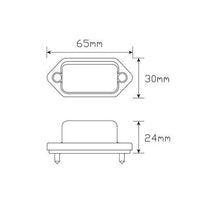 LED AUTO LAMPS LEDAUT Multi Volt LED Licence Plate Lamp With Black Base