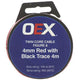 OEX 4mm Single Core Automotive Cable Red With Black Trace