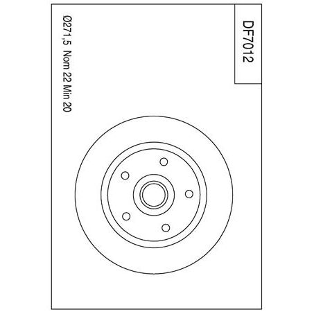 TRW Disc Brake Rotor 271.5mm x 20 Min
