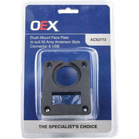 OEX Flush Mount Face Plate to suit 50A Anderson Style Connector and USB S
