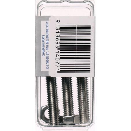 CHAMPION AUTO PARTS Champion Stainless Steel Screw & Nut Pack 8 x 50 CSP47
