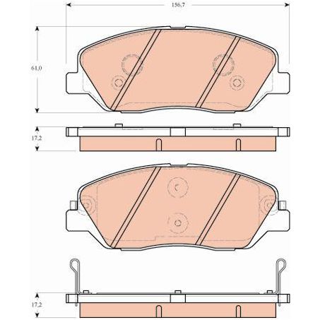 TRW Brake Pad Set (DB2034)