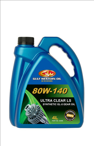 Gulf Western ULTRA CLEAR SYNTHETIC GEAR LUBE LS 80W-140 4L 30455