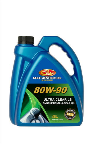 Gulf Western ULTRA CLEAR SYNTHETIC LS 80W90 GL5 4L 30459