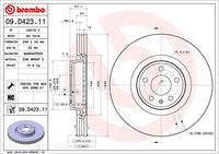 D/ROTOR FR AUD VW 349*34*32 VENT 5STUD 09.D423.11