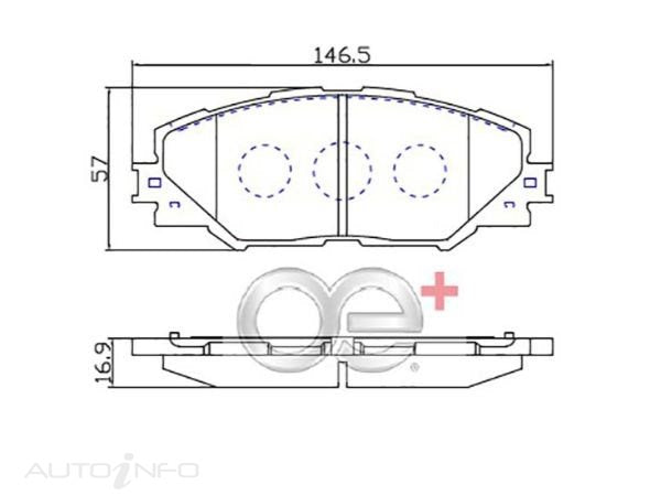OE+ CERAMIC BRAKE PADS FRONT SUITS TOYOTA RAV4 BLADE MARK X - DB1801CP