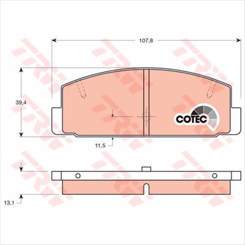 Brake Pad Set (DB1760/DB417) GDB3088