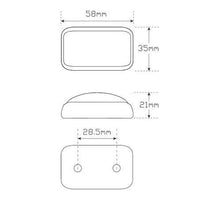 LED AUTO LAMPS Side Marker Light Red/Amber LED 12 or 24V