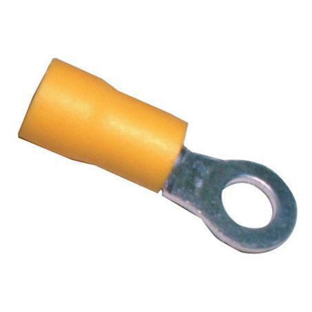 Narva Crimp Terminal Ring Yellow Terminal Entry 5mm Vinyl 100 Pce