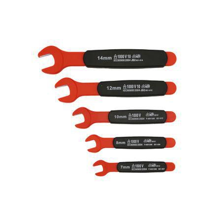 T & E TOOLS T&E VDE Insulated Open End Set 5pc IS6001