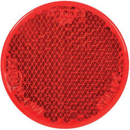 Narva Reflector Red 42mm Adhesive 2 Pce