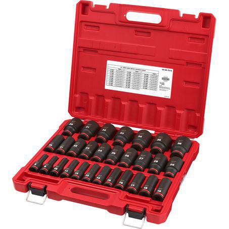 Milwaukee 29 Pc 1/2in Dr Deep Impact Socket Set - Metric 49667015