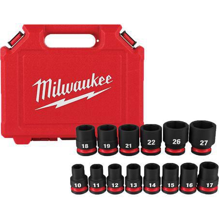 Milwaukee 14 Pc 1/2in Dr Impact Socket Set - Metric 49667013
