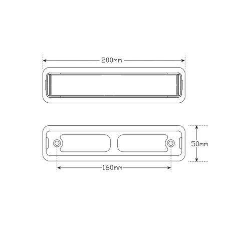 LED AUTO LAMPS Chrome Bracket Suit 200/201 Series LED Lamps