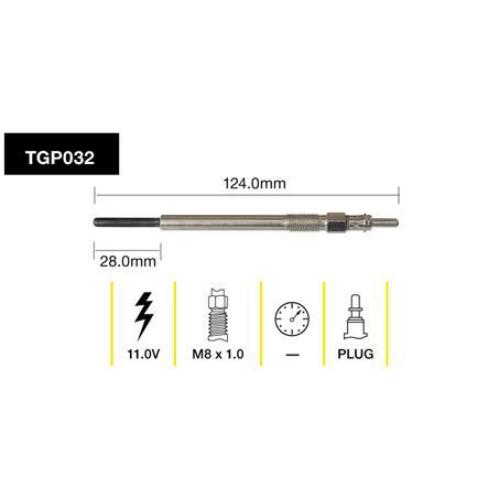 TRIDON GLOW PLUG 11.0V TGP032