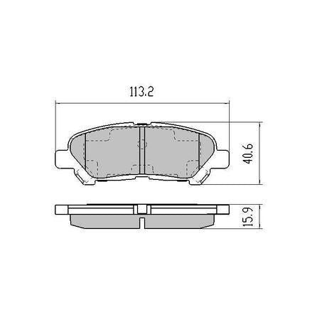 RDA PHANTOM CERAMIC BRAKE PAD SET TOYOTA BLADE HIGHLANDER KLUGER RDC2067