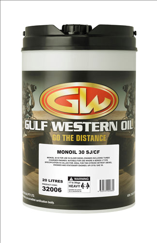 Gulf Western MONOIL SAE30 CD/CDII/SF SERIES 3 - 20L 32006