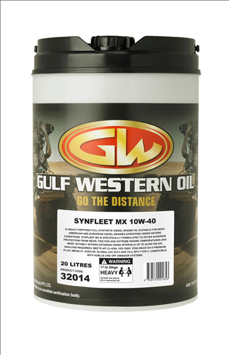 Gulf Western SYNFLEET MX FULL SYNTHETIC 10W/40-20L ENGINE OIL 32014