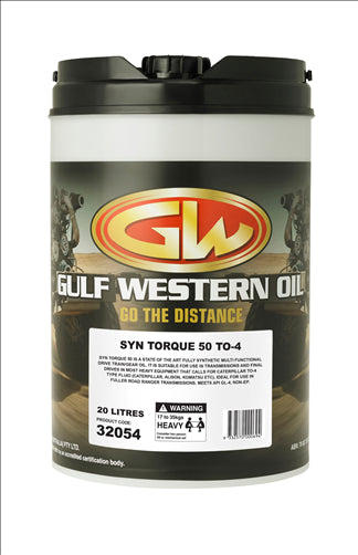 Gulf Western SYN TORQUE-TO4 50 FULL SYNTHETIC GEAR OIL 20L 32054