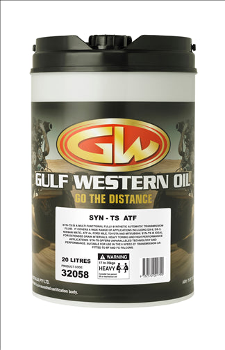 Gulf Western SYNTRANS SYNTHETIC TRANSMISSION FLUID - 20L 32058