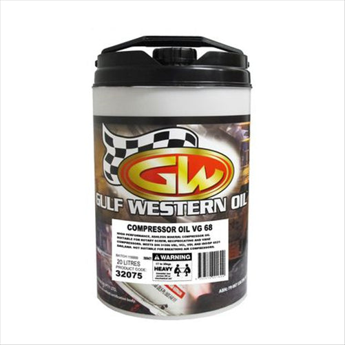 Gulf Western MINERAL COMPRESSOR OIL VG68 20L 32075