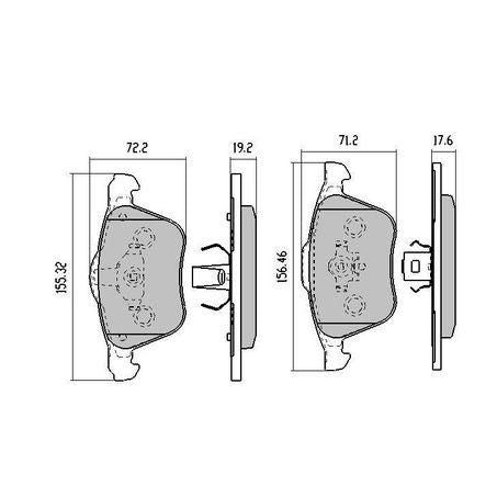 RDA PHANTOM CERAMIC BRAKE PAD SET FORD MAZDA SAAB VOLVO RDC1658