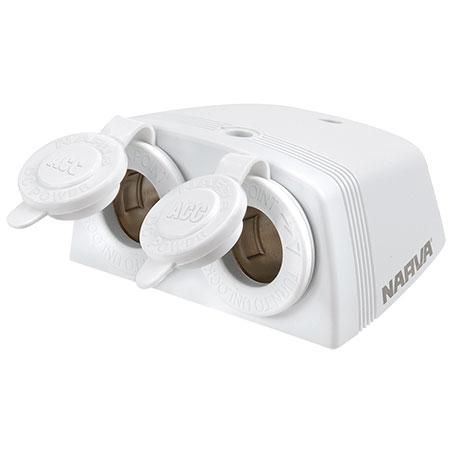 Narva ACCESSORIES SOCKET TWIN - WHITE